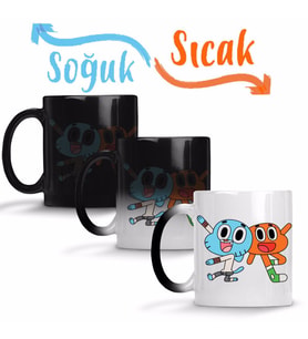 Gumball Darwin Sihirli Kupa Bardak Porselen