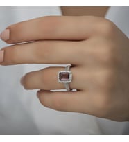 Baget Zirkon Taş  925 Ayar Gümüş Kadın Yüzük