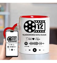 Yıl dönümümüz Kutlu Olsun Spotify Ses İzi Kupa Bardak (STD)