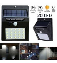Güneş Enerjili Solar Lamba 20 Ledli Sensörlü Duvar Tipi Su Geçirmez Led Sokak Bahçe Lambası