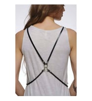 Günlük Şık Deri Harness (Kırmızı)