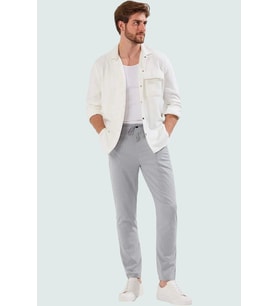 Erkek Slim Fit Boru Paça Pantolon Regular Boy Günlük Kombinler Hafta Sonu Kaliteli Malzeme (Açık Gri)