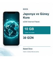 Northcity Japonya ve Güney Kore eSIM İnternet Paketi 10 GB 30 Gün
