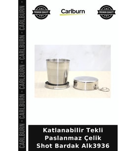 Özel Üretim Katlanabilir Tekli Paslanmaz Çelik Shot Bardak Alk3936