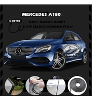 Mercedes A180 Oto Araç Kapı Koruma Fitili 5metre Parlak Siyah Renk