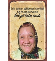 Yeşilçam Temalı Retro Ahşap Poster