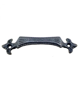Antika Tarz Dekoratif Pirinç Lale Mobilya Kulbu - 27X115 Mm, Oksit