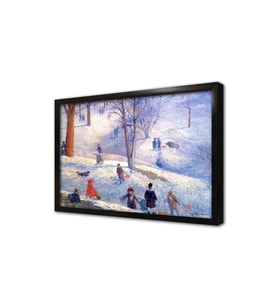 Sledding Central Park Çerçeveli Mdf Tablo