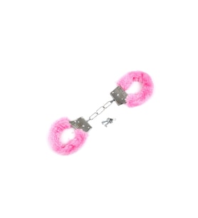 Peluşlu Metal Fantezi Kelepçe Pembe