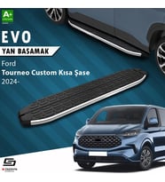 S-Dizayn Ford Tourneo Custom 2 Kısa Şase Evo Krom Yan Basamak 223 Cm 2023 Üzeri A+ Kalite