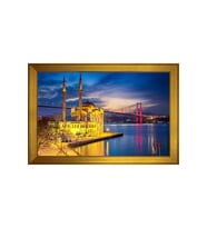 Manzara Temalı Kanvas Tablo 80 x 110 cm Gold Çerçeve