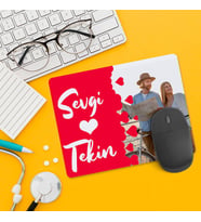 Kişiye Özel Fotoğraflı ve İki İsimli Mousepad