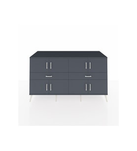 Kronos Konsol 4 Raflı 2 Çekmeceli 8 Kapaklı 176x59x99 Antrasit-Antrasit