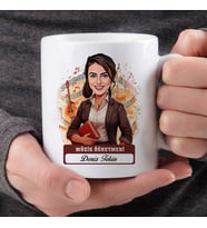 En Başarılı Kadın Müzik Öğretmenine Hediye Karikatürlü Bardak
