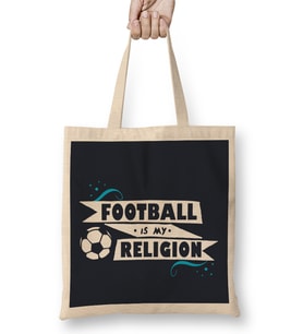 Football Is My Religion Bez Çanta Uzun Saplı
