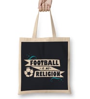 Football Is My Religion Bez Çanta Uzun Saplı
