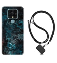 Tecno Camon 16 18P Pova Kılıf Boyun Askılı Silikon Colorful Abstract 1384