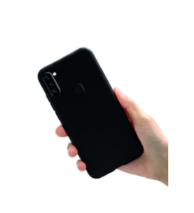 Samsung Galaxy M11 Kılıf Kamera Korumalı Silikon Rubber Arka Kapak (Siyah)