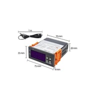 LCD Ekran Sıcaklık Kontrol Termostatı Ntc Problu