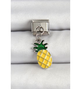 316L Çelik Gümüş Renk Ananas Model Nomination Charm 5886 - HPSBYI2122-2975