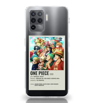 Oppo Reno 5 Lite Uyumlu One Piece Desenli Şeffaf Telefon Kılıfı