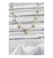 Mey İthalat® Pirinç Gold Renk Zirkon Taşlı Kutup Yıldızı Model Kadın Kolye