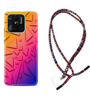 Xiaomi Poco X3 Pro M4 Pro X4 Pro C40 10C Kılıf Boyun Asklı Rasta Silikon Üçgenler 1635