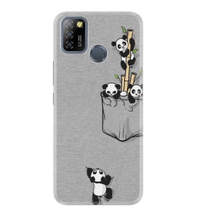 INFINIX Smart 4 5 6 Zero 8 S5 Pro Kılıf Desemli Silikon Pandalar 1798