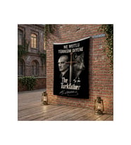 Ne Mutlu Türküm Diyene Atatürk Bozkurt Kılıç poster Bayrak Raşel Kumaş 100x150 cm ATA83