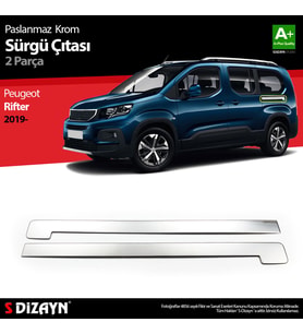 Peugeot Rifter Krom Sürgülü Kapı Çıtası 2019 Üzeri