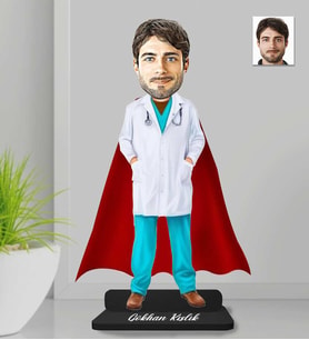 Kişiye Özel Tıp Bayramı Doktor Acil Doktoru Ahşap Biblo-1