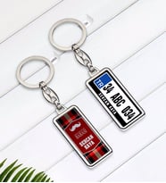 BK Gift Kişiye Özel Plakalı Dünyanın En İyi Babası Tasarımlı Çift Taraflı Metal Krom Anahtarlık-4