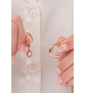 20 mm GÜMÜŞ Rose Kaplama Göz Yaşı Damlası Şarnel KÜPE