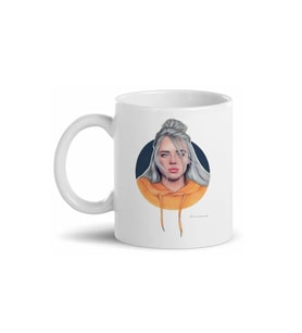 Billie Eilish Baskılı Kupa Bardak D01