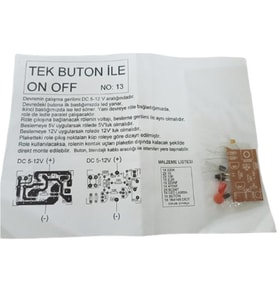 Tek Butonla On Off Devre Demonte Kit Kendin Yap