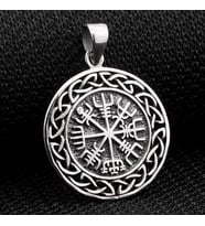 Viking Vegvisir Pusulası Denizci Gümüş Kolye Ucu
