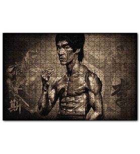 Cakapuzzle Bruce Lee Kungfu Teknikleri  Puzzle Yapboz MDF (Ahşap) (120 Parça)