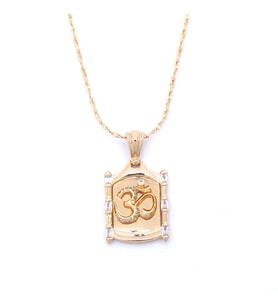 Çelik Kolye, Altın Kaplama Kare Uçlu Kolye  KLY-355 (Gold)