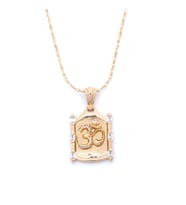 Çelik Kolye, Altın Kaplama Kare Uçlu Kolye  KLY-355 (Gold)