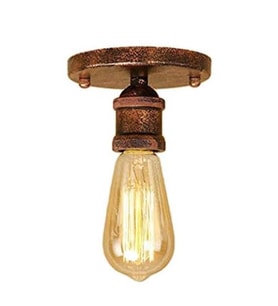 MYLİGHTS BAKIR ESKİTME PATİNALI TAVAN AVİZE APLİK ARMATÜ ESKİTME BAKIR  EN  10CM YÜKSEKLİK 10 CM (Siyah)