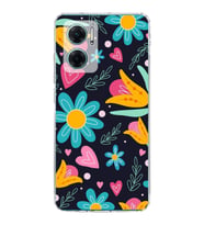 PrintiFy Xiaomi Redmi Note 11E ile Uyumlu 1mm Slim Fit Retro Colors 1 Baskılı Şeffaf  Kılıf