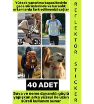 #Relfektör Kendinden Yapışkanlı Suya Toza Dayanıklı Motosiklet Bisiklet Kask Araç Tamponu Bebek Arab