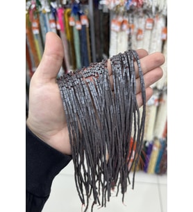 Hematit Taşı Dikdörtgen Kesim Mat Gri 2x4mm Doğal Taş Dizi