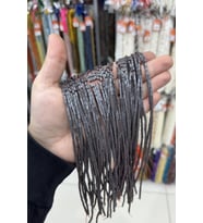 Hematit Taşı Dikdörtgen Kesim Mat Gri 2x4mm Doğal Taş Dizi