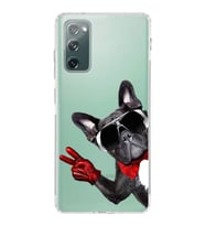 PrintiFy Samsung Galaxy S20 FE ile Uyumlu 1mm Slim Fit Köpek 2 050e Baskılı Şeffaf  Kılıf