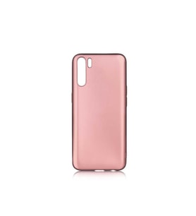 Oppo A91 Uyumlu Kılıf Zore Premier Silikon Kapak (Rose Gold Altın)