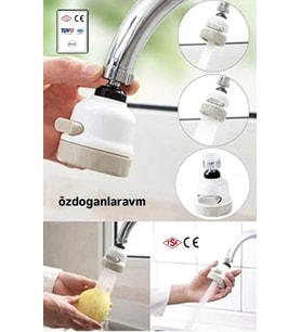 Musluk Başlığı Lavabo Başlığı  3 Fonksiyon 360 Döner