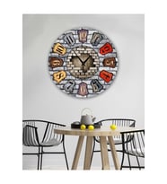 bilge Retro Tasarımlı Duvar Saati 35 x 35 CM (Karışık)