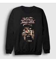 Presmono Unisex Siyah Puppet Master Face King Diamond Sweatshirt 487103tt