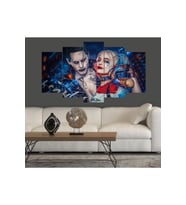 Harley Quinn  Joker Tasarımlı Mdf Tablo  5 Parça
